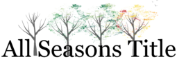 all seasons title logo image. Trees from each of the four seasons.